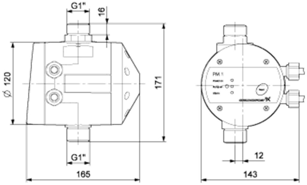 Sterownik ciśnienia PM 1 15 1x230V - 96848693