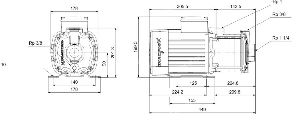 CM 5-6 Horizontal Multistage Pump - 98608252