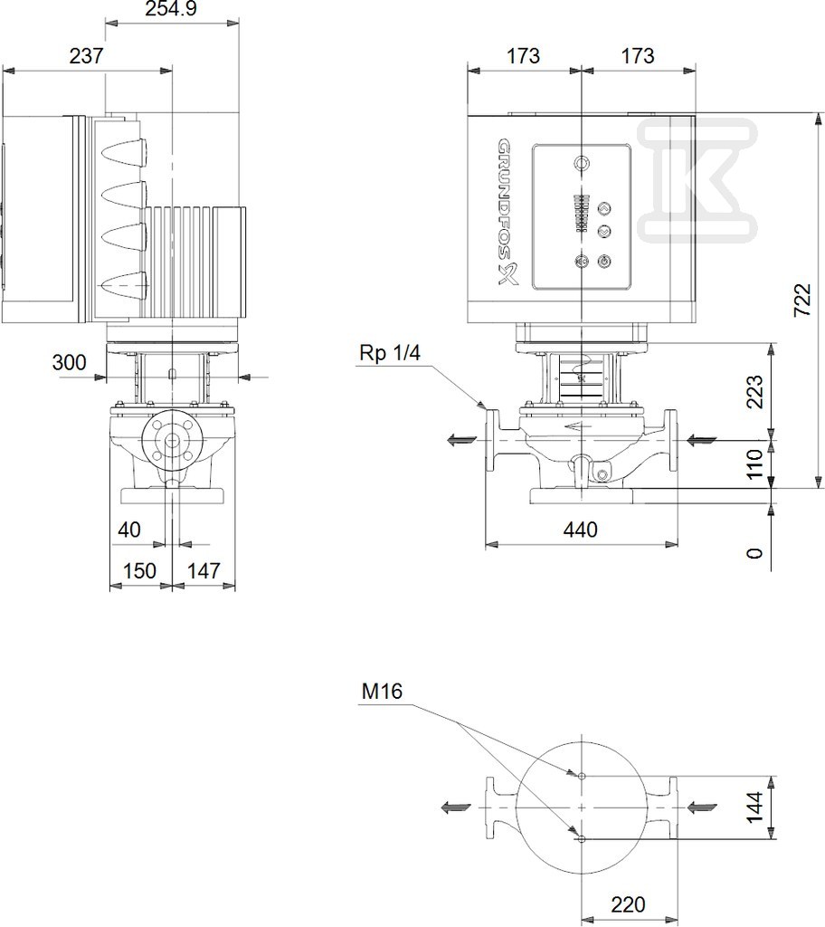 Pompa elektroniczna in-line z suchym - 99114661