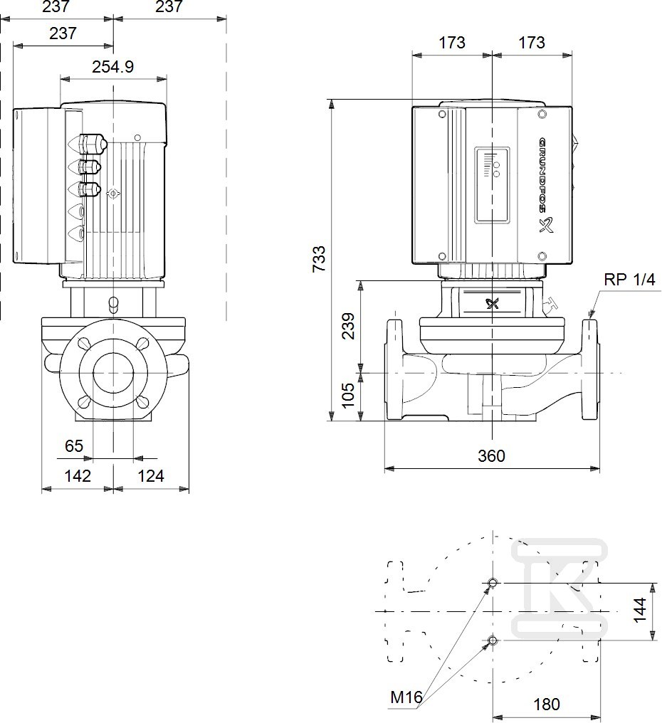 Pompa elektroniczna in-line z suchym - 99114672