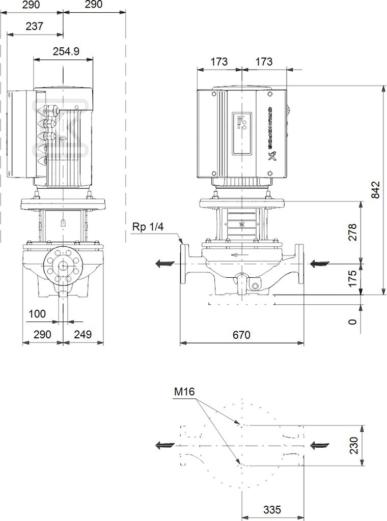 Pompa elektroniczna in-line z suchym - 99114808