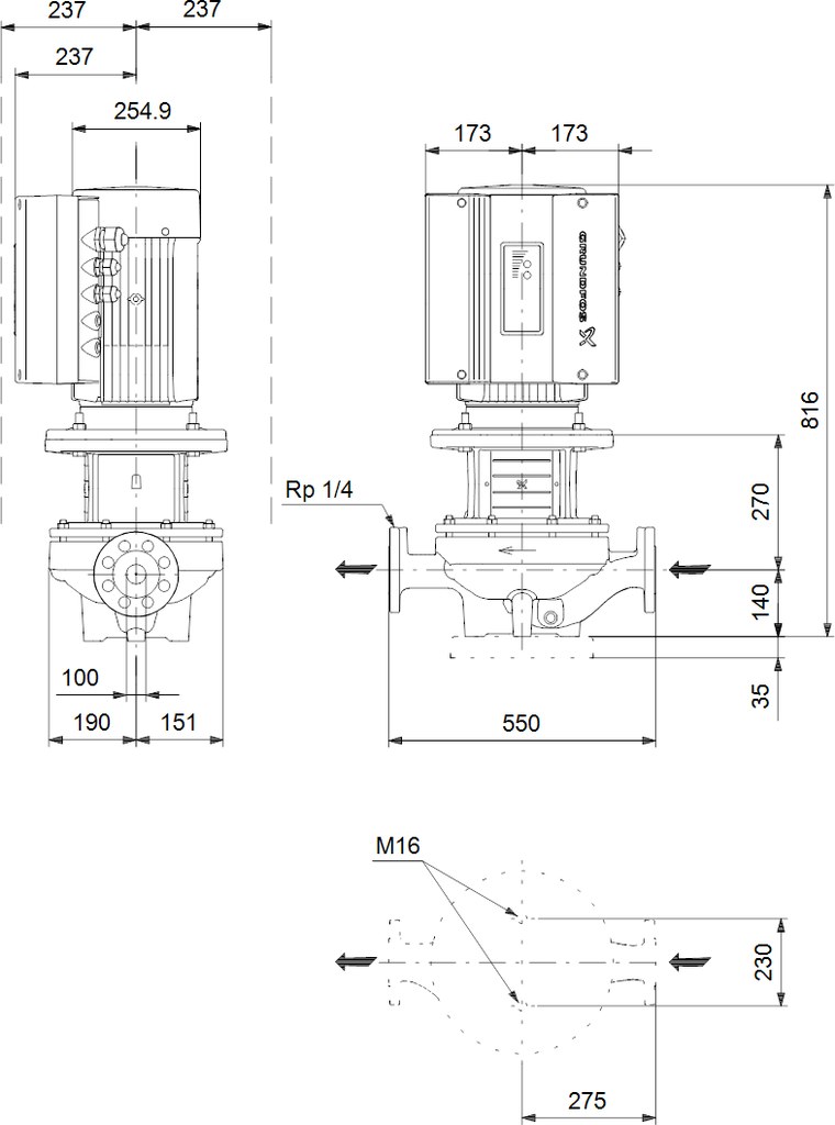 Pompa elektroniczna in-line z suchym - 99114824