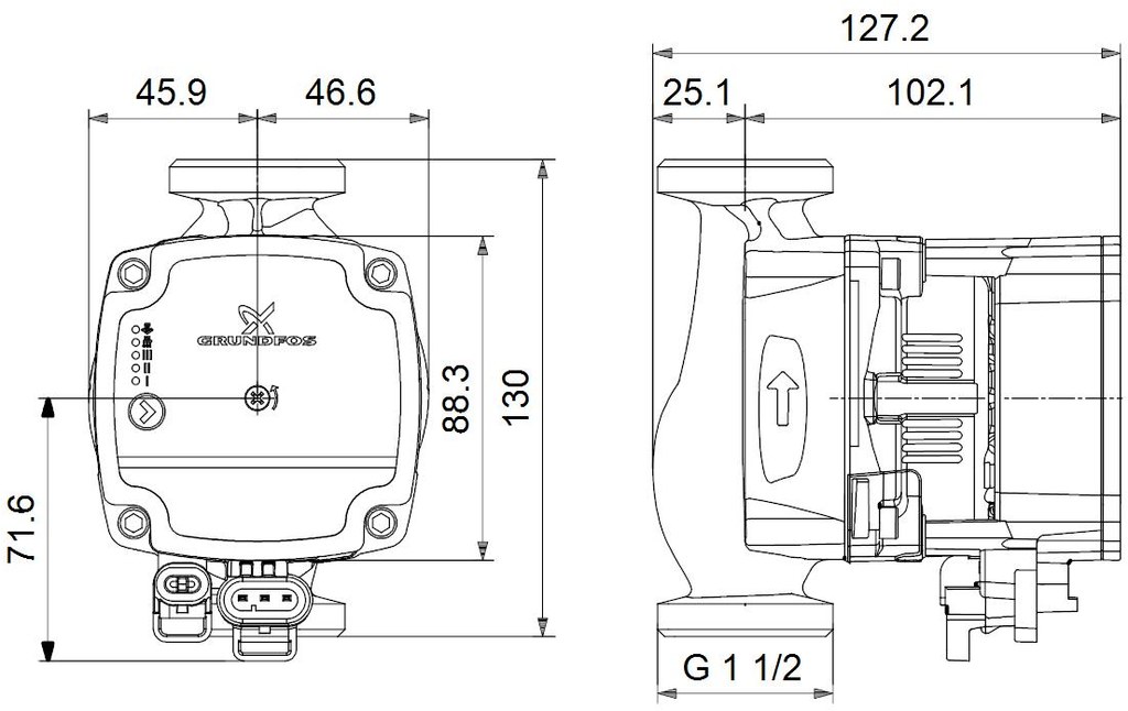 SZIVATTYÚ ALPHA1L 25-40 130 1x230V 50Hz - 99160578