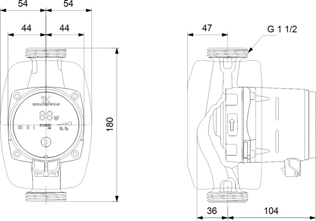 PUMP ALPHA1 25-80 180 1x230 50Hz 6H, - 99199577