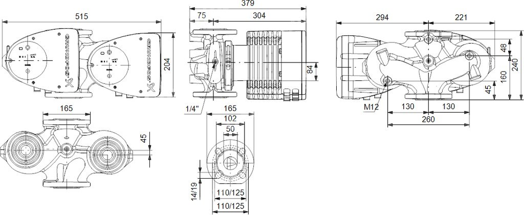 Pump Magna1 D 50-60 F 240 1x230V PN6/10 - 99221339