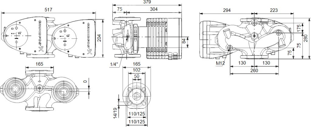 Pumpa Magna1 D 50-120F 280 1x230V - 99221342