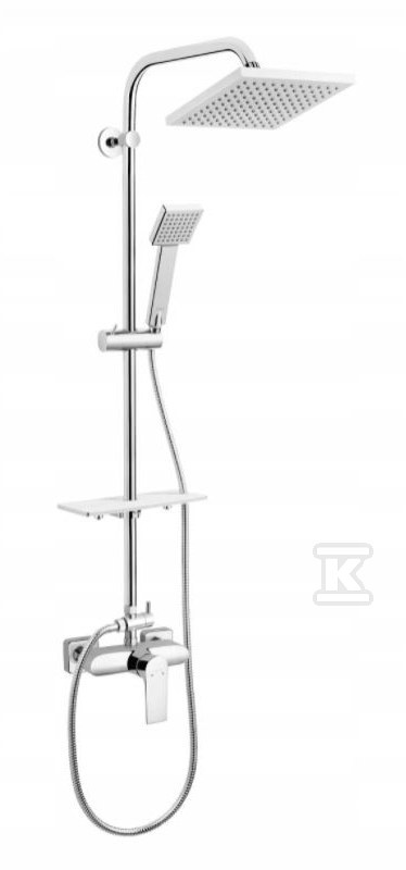 ALGEO SQUARE zestaw natryskowy NP74 z - NP74-BAQ7U