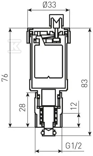 Odpowietrznik automatyczny 1/2" z - O15AS2