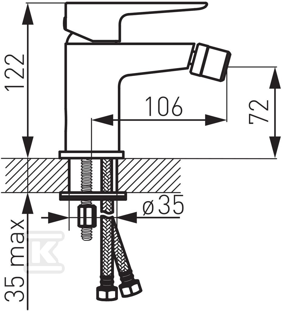 ADORE bidet mixer, chrome / white - BDR6