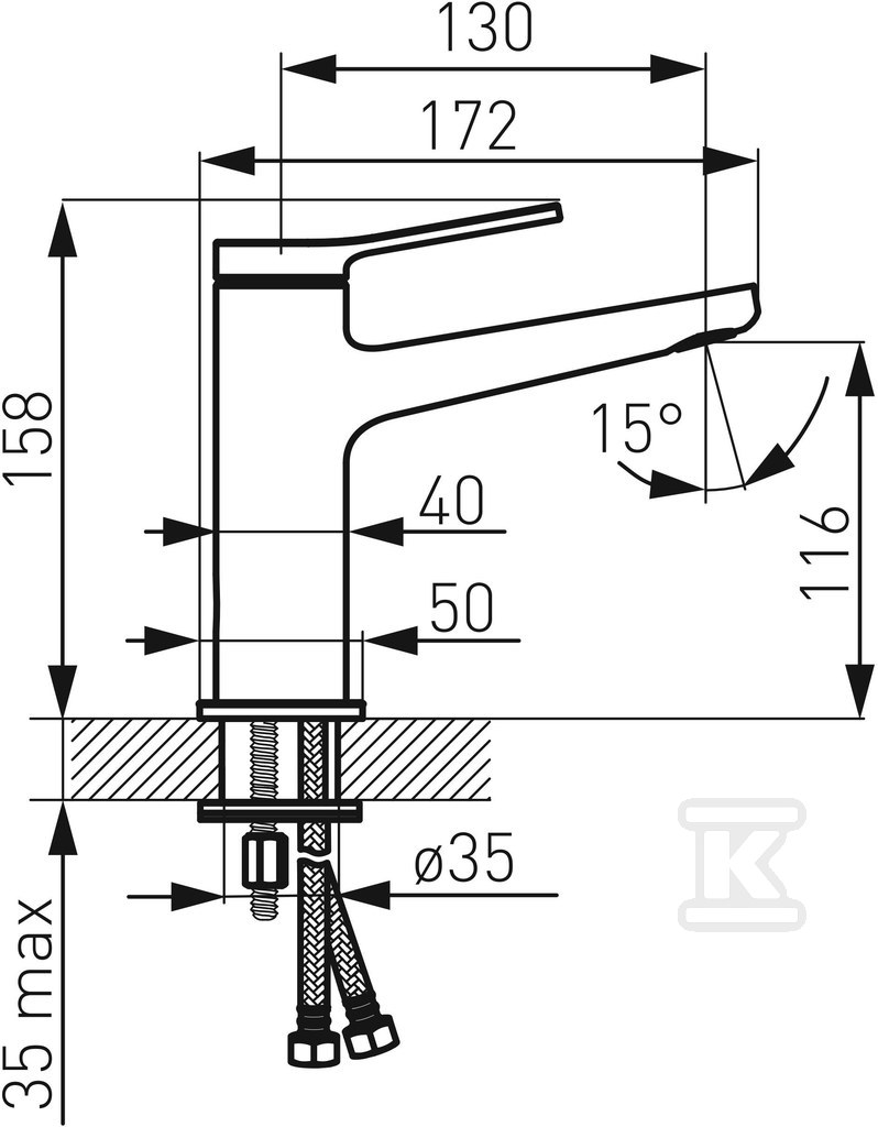 STRATOS Washbasin mixer, standing, - BSC2