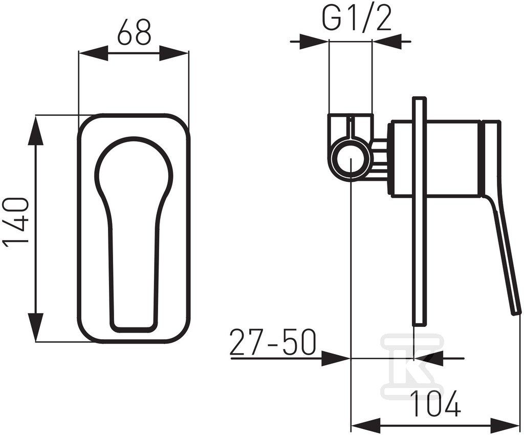 STRATOS flush-mounted 1-function mixer, - BSC7PA