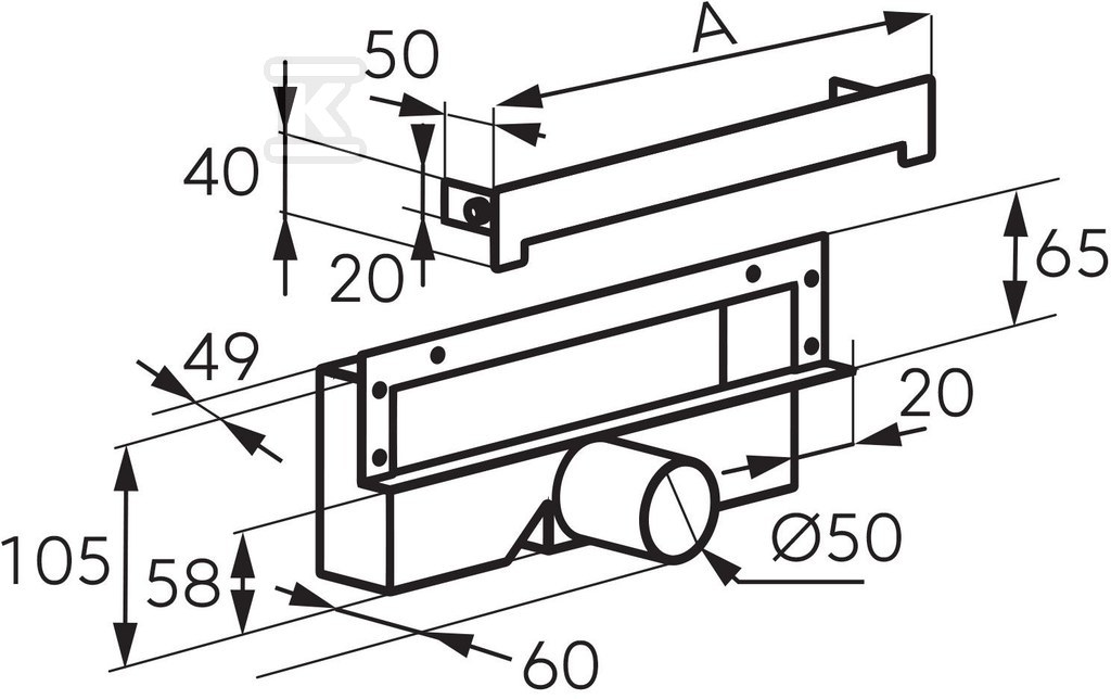 Odpływ ścienny Wall Slim, 30 cm - OLWS1