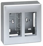 Поверхнева монтажна коробка S500 2-модульна, 4x RJ45, комплексна, алюміній, SIMON500