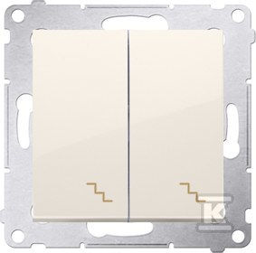 Łącznik schodowy podwójny 10 AX, krem - DW6/2.01/41