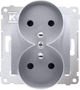 Double socket with ground contact - DGZ2MZ.01/43