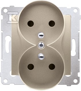 Double socket with earthing contact - DGZ2MZ.01/44