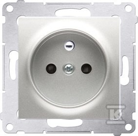 Socket with earthing and shutters, - DGZ1Z.01/43