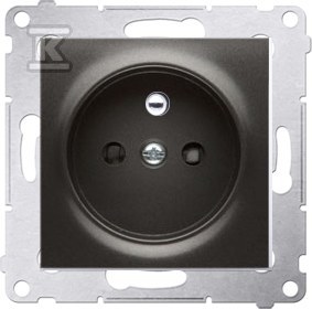 Socket with earthing and shutters, - DGZ1Z.01/48