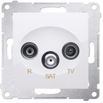 RTV-SAT terminal / ending socket att. RTV 1.0dB, SAT 1.0dB, white Simon54