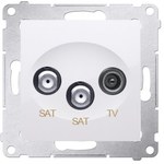 Double satellite socket RTV-SAT-SAT, white Simon54