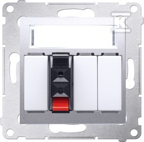 Gniazdo głośnikowe 1-krotne, do - DGL31.01/43