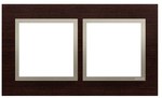 2-way frame Nature-Wood, GOLDEN WENGE, IP20/IP44' ('IP44 - use DUN2 gaskets), SIMON54 NATURE