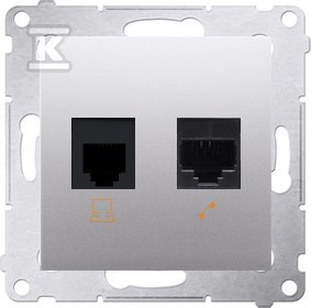 Gniazdo komputerowe RJ45 kategoria 5e + - D5T.01/43