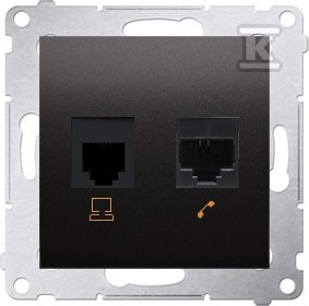 Gniazdo komputerowe RJ45 kategoria 5e + - D5T.01/48