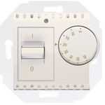 Temperature controller with internal sensor (module) 16(2) A, 230V~. Screw mounting, cream, SIMON54