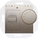 Temperature controller with internal sensor (module) 16(2) A, 230V~. Screw mounting, golden matt, SIMON54