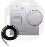 Temperature regulator with an external sensor complete with a probe, matt silver Simon54