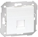 Capac priză RJ45 1 priză cu adaptor și obturator, alb Simon 82