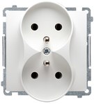 Double earthed socket BMGZ2M.01/11 Basic white module