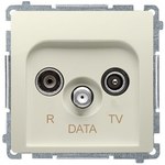 R-TV-DATA antenska utičnica (modul). 1k ulaz: 5862 MHz, bež, BASIC MODUL