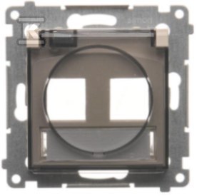 Double IP44 data socket cover for - DKP2B.01/41A