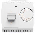 Temperature controller with internal sensor, 16A, 230V~. Installation of screw socket to the box, white, BASIC MODUŁ