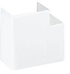 Right angle flat Cabloplus 90x55mm, pure white, CONNECT