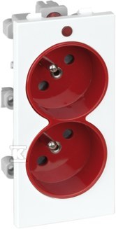 CIMA double socket with grounding 2x - S2/6/9