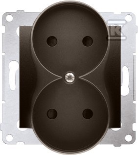 Double socket outlet without earthing - DG2MZ.01/46