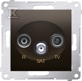 R-TV AC-SAT antenna socket (module), - DASK.01/46