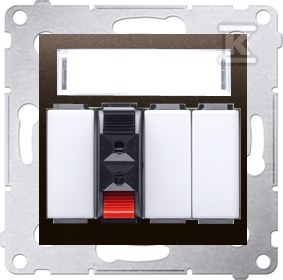 1-way loudspeaker socket with labeling - DGL31.01/46