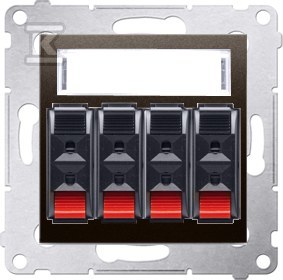 4-way loudspeaker socket with labeling - DGL34.01/46