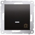 Buton de iluminare cu LED de fundal (modul) 16AX, 250V~, terminale cu șurub, antracit, SIMON54