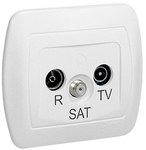 RTV-SAT end socket AAS/11 White chord