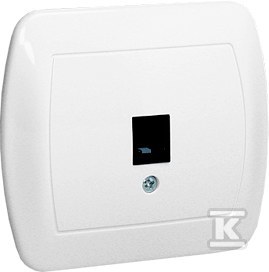 Single telephone socket AT1E/11 White - AT1E/11