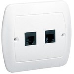 Double RJ11 telephone socket ATF2/11 White chord