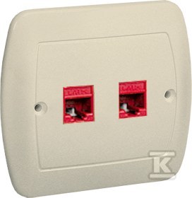 Gniazdo kompuetrowe RJ45 podwójne - AF52/12