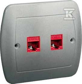 Gniazdo komputerowe RJ45 podwójne, - AF52/26