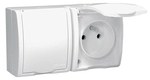 Socket with grounding 2-fold n / t IP54 with shutters AQGZ1-2Z/11 Aquarius white