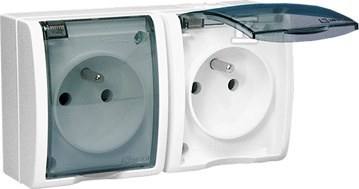 Earthed socket 2-fold n / t IP54 - AQGZ1-2/11A